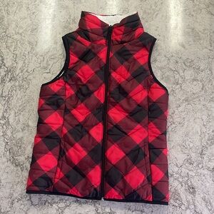 Red Flannel Sherpa Vest